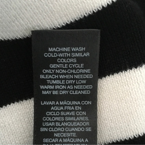 Chico’s Travelers Striped Sweater Duster Black and White - Picture 7 of 9